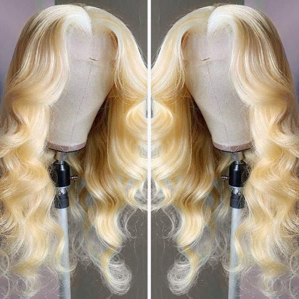 613 Blonde Hair Lace Wigs Virgin Body Wave Human Hair 13*4 Lace Front Wigs