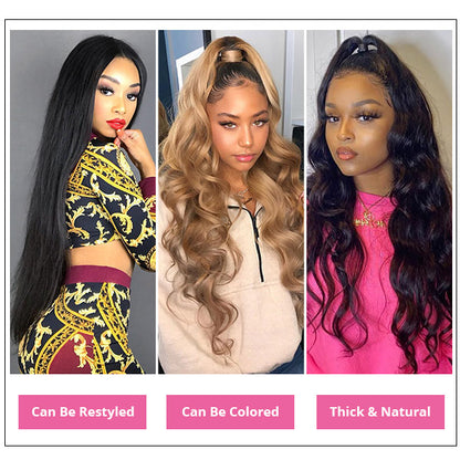 Brazilian Hair Virgin Body Wave Hair 3 Bundles With 4*4 Lace Closure