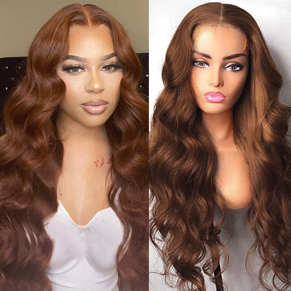 Brown Lace Front Wigs 13x4 Lace Frontal Wig Body Wave Human Hair HD Lace Wigs