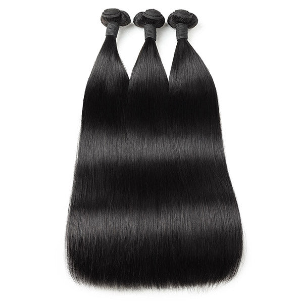 Bone Straight Hair Bundles Double Drawn Straight Hair Extension Brazilian Hair