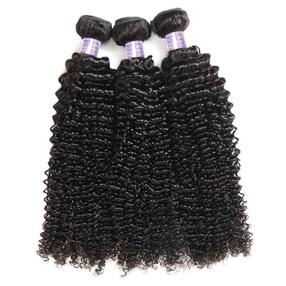 9A Allove Curly Hair 3 Bundles Human Hair With One FREE Closure