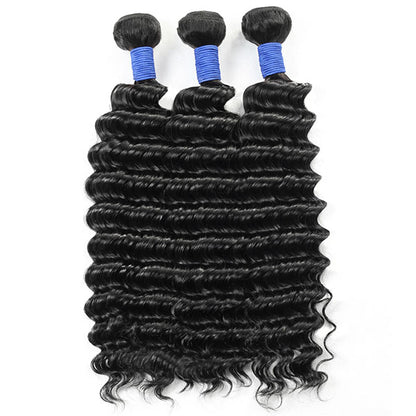 Brazilian Deep Wave Hair 3 Bundles 10A Quality Virgin Remy Hair Weave