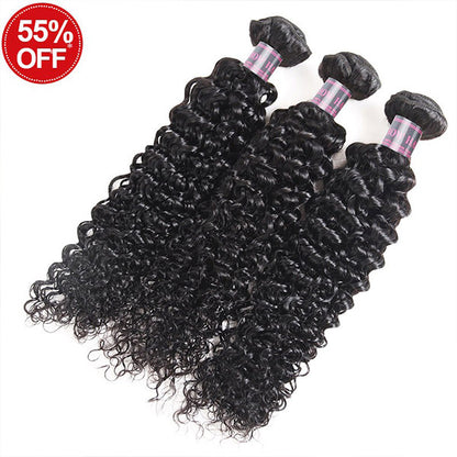 Ishow Brazilian Hair Curly Wave 3 Bundles Virgin Human Hair