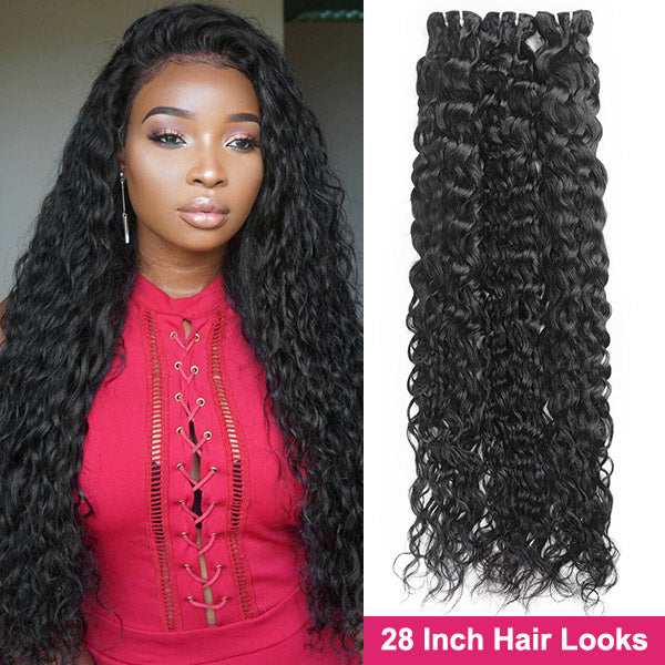 Ishow Malaysian Virgin Hair Unprocessed Water Wave Bundles 4Pcs/Lot