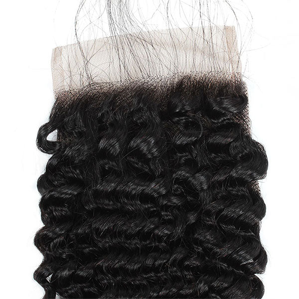 Ishow Virgin Curly Human Hair 4x4 Lace Closure 1 Piece