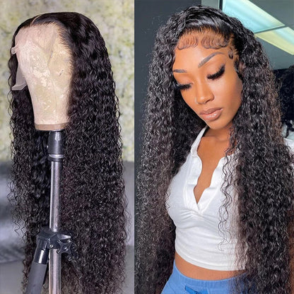 13x4 Lace Front Wig Kinky Curly HD Human Hair Wigs Transparent Lace Wigs