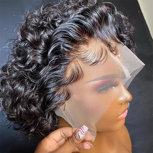 Short Curly Bob Lace Wigs Kinky Short Curly Bob Wig 100% Human Hair Short Curly Wigs