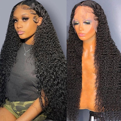 Curly Human Hair Wig 13x4 HD Lace Front Wigs Lace Frontal Wigs Kinky Curly Wig