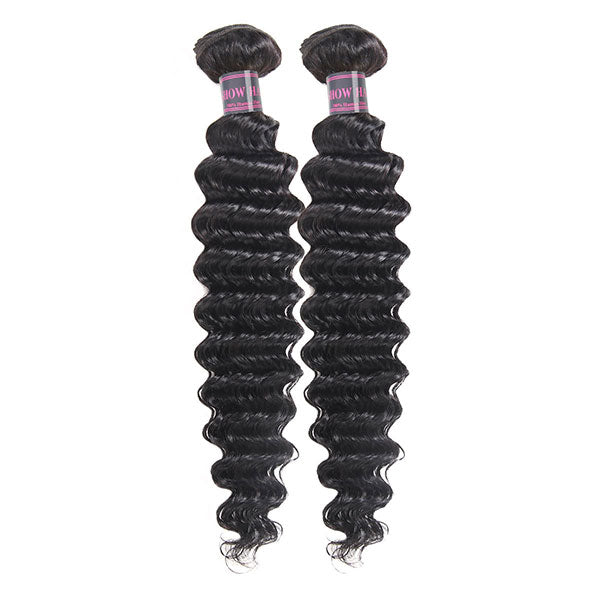 Ishow Hair 2 Bundles Deep Wave Virgin Human Hair Extensions