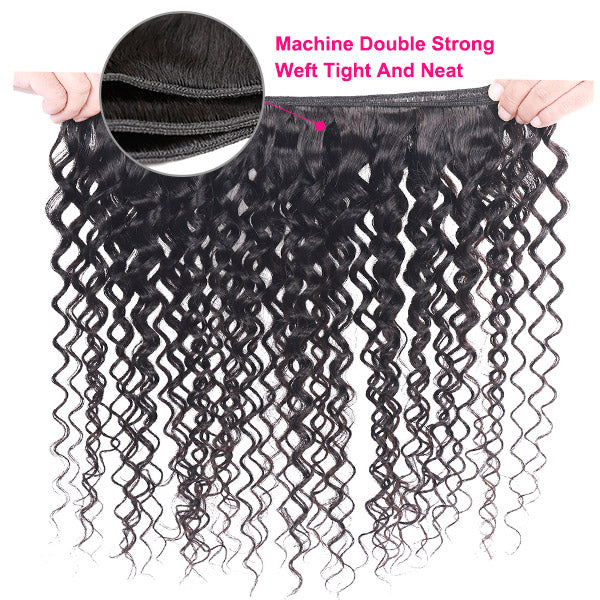 Brazilian Hair Deep Wave 3 Bundles Virgin Human Hair Extension