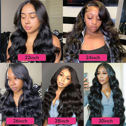 13x6 HD Lace Front Human Hair Wigs Body Wave Hair Undetectable Invisible Lace Wigs 180% Density