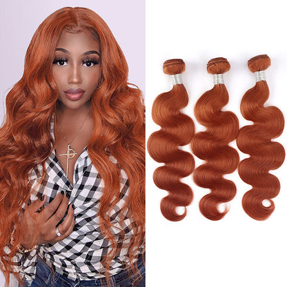 Ginger Color Body Wave Hair Bundles Brazilian Hair Weave