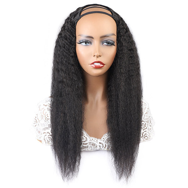 Upart Wigs Yaki Straight Human Hair Wigs