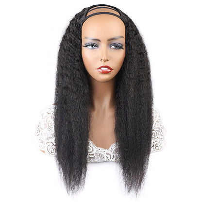 Upart Wigs Yaki Straight Human Hair Wigs