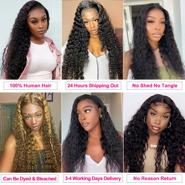 Brazilian Hair Deep Wave 3 Bundles Virgin Human Hair Extension