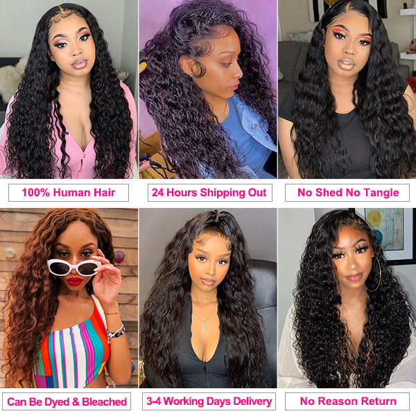 Ishow Malaysian Virgin Hair Unprocessed Water Wave Bundles 4Pcs/Lot