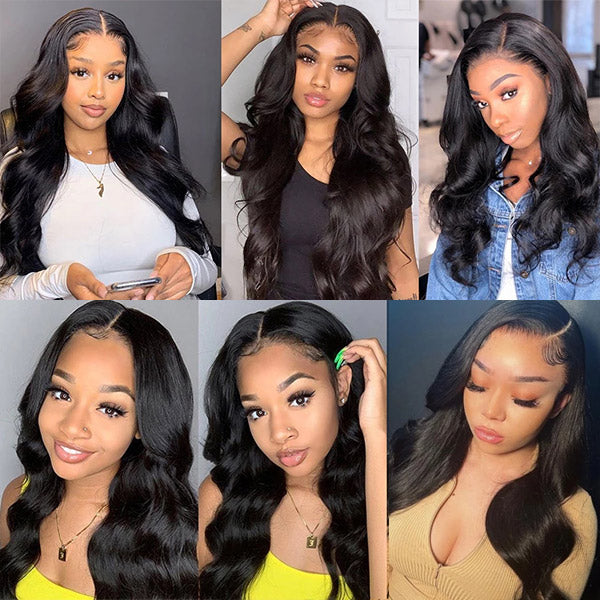 Body Wave Glueless Lace Front Wig 13x4 HD Lace Frontal Human Hair Wig 30 Inch Wigs 200% Density