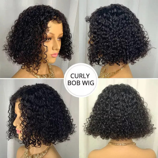 13x4 Curly Bob Lace Front Wig Short Curly Bob Human Hair Wigs