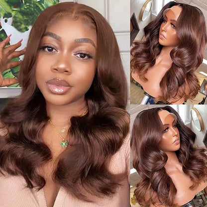 Brown Lace Front Wigs 13x4 Lace Frontal Wig Body Wave Human Hair HD Lace Wigs