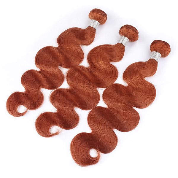 Ginger Bundles with Closure Virgin Body Wave Human Hair 3 Bundles with Hd Lace Closure