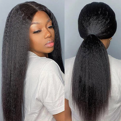 Kinky Straight V Part Wig No Lace Wigs Beginner Friendly Wigs