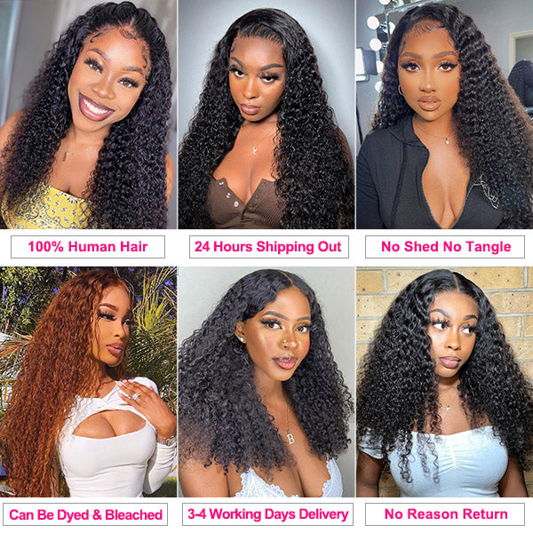 Ishow Virgin Hair Peruvian Curly Wave Virgin Human Hair 3 Bundles