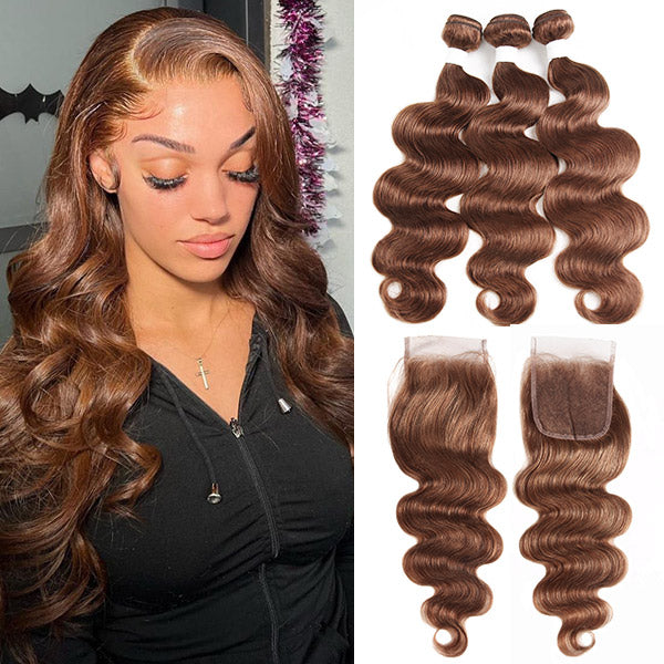 Brown Body Wave With Closure 