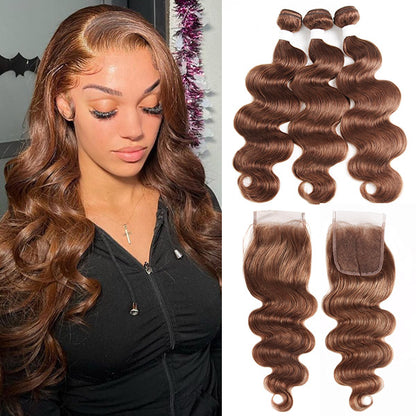 Brown Body Wave With Closure 