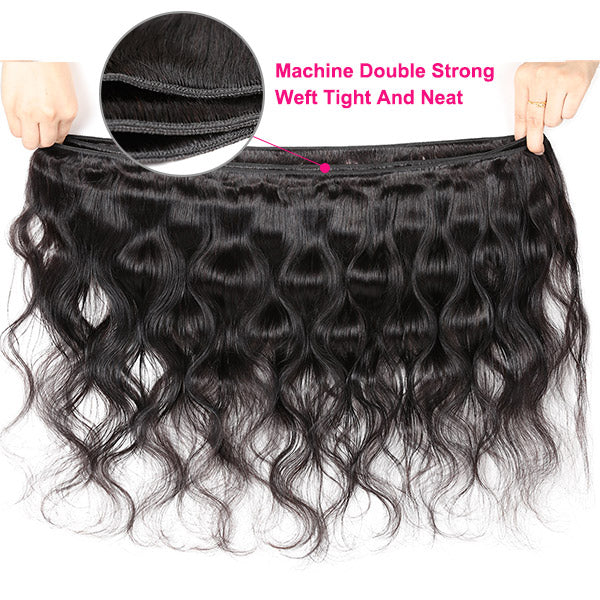 Body Wave Bundles Indian Human Hair Weave 3 Bundles Hair Extensions