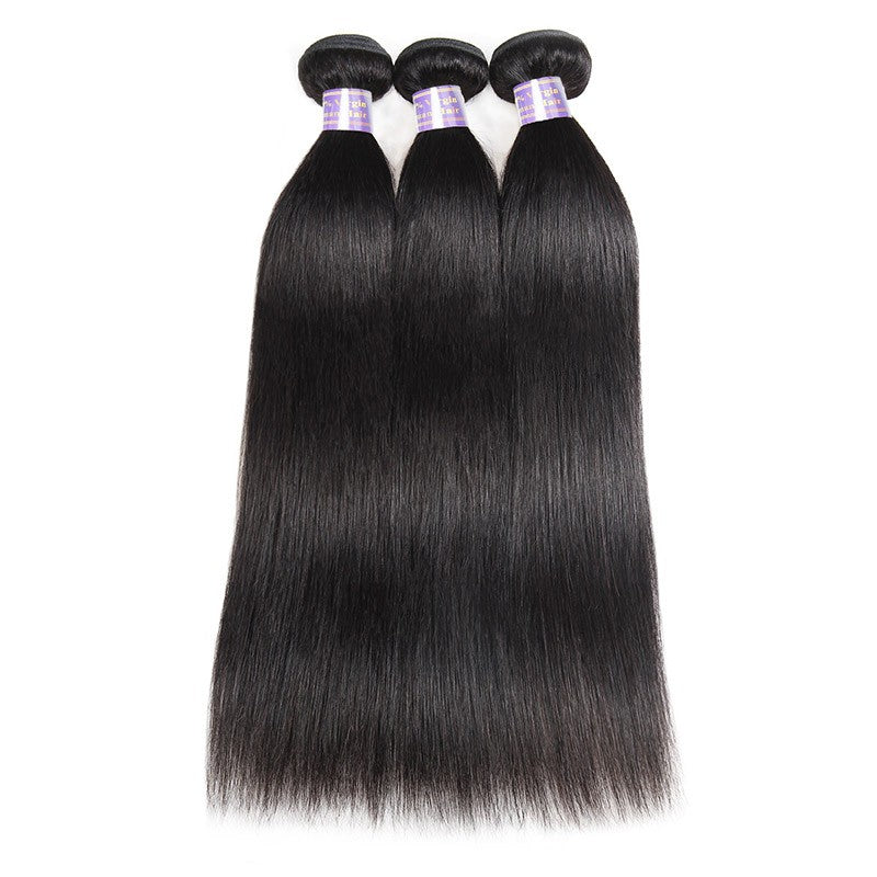 Allove 8A Brazilian Virgin Straight Hair 3 Bundles 100% Human Hair