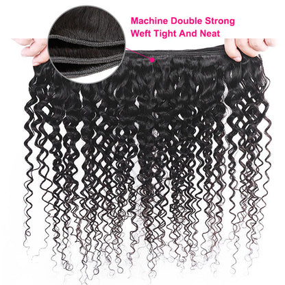 Ishow Virgin Hair Peruvian Curly Wave Virgin Human Hair 3 Bundles