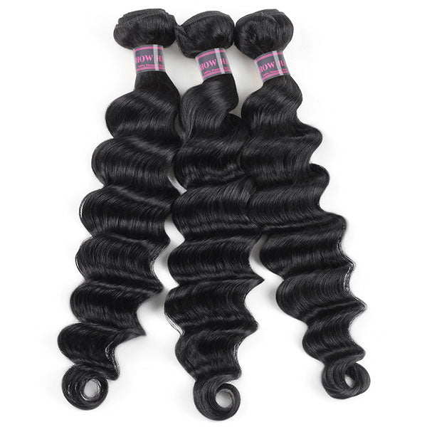 Ishow Hair Loose Deep Wave 2 Bundles Virgin Human Hair