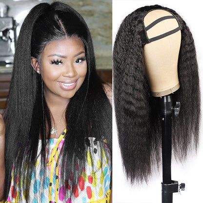 Upart Wigs Yaki Straight Human Hair Wigs Easy To Wear