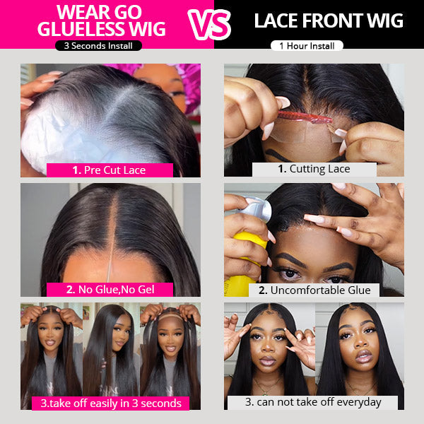 Body Wave Glueless Wigs 5x5 Lace Closure Wigs Pre Bleached Knots Wear And Go Wigs