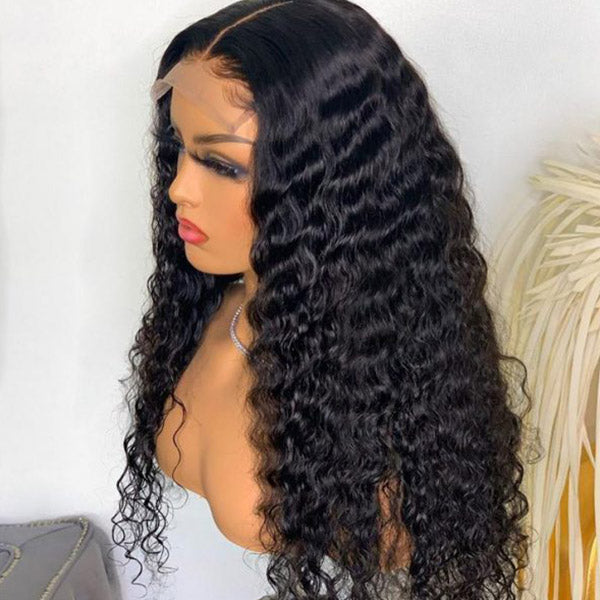 6x6 Deep Wave Lace Front Wigs HD Deep Wave Closure Wig