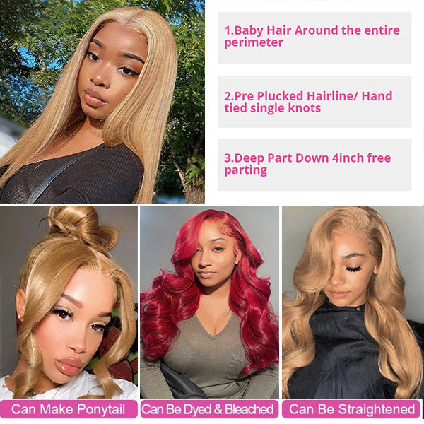 Straight Hair 13x6x1 Lace Frontal Wigs 