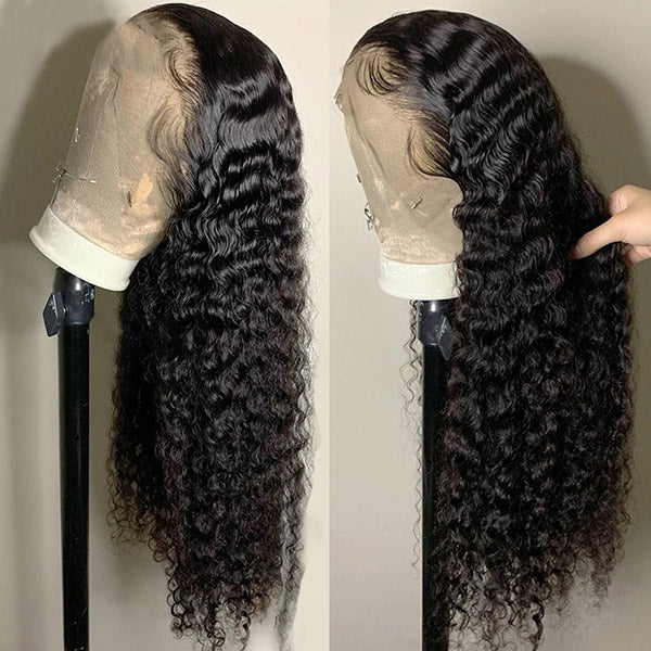 Deep Wave Wig Transparent Lace Wigs Deep Curly Wig 13x6x1 T Part Wigs