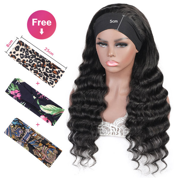 Loose Deep Wave Headband Wigs Human Hair Wigs Easy to Wear