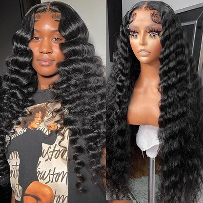 30 Inch Long 13x4 Lace Front Wigs Loose Deep Wave Hair HD Full Lace Wigs