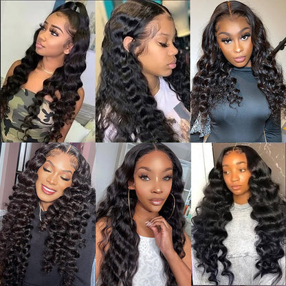 Loose Deep Wave Lace Wigs T Part Wigs HD Lace Part Human Hair Wigs