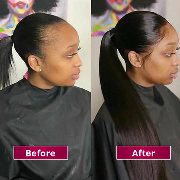 Wrap Around Ponytail Human Virgin Straight Hair