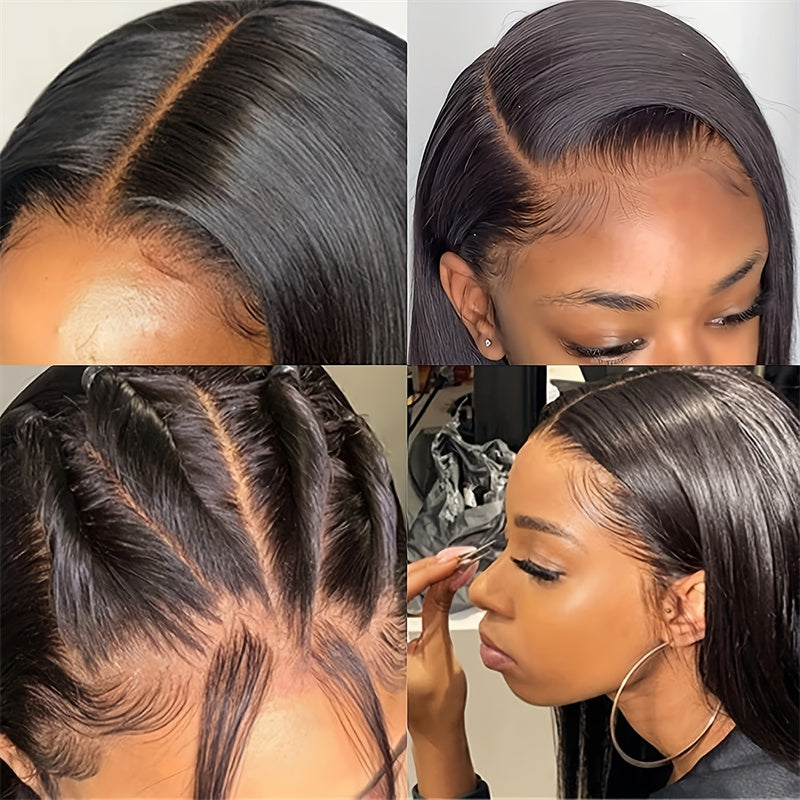 Pre Cut Wear And Go Wigs Straight Hair HD Lace Wigs Pre Plucked Glueless Wigs