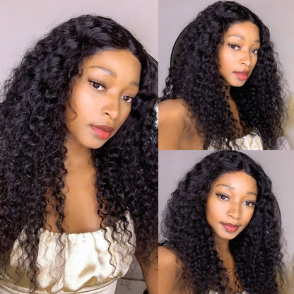 Deep Wave Wig Transparent Lace Wigs Deep Curly Wig 13x6x1 T Part Wigs