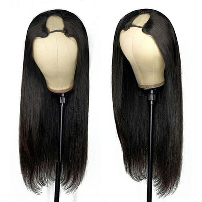 Straight Virgin Hair Wigs U Part Wig 100% Human Hair Wigs