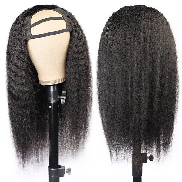 Upart Wigs Yaki Straight Human Hair Wigs