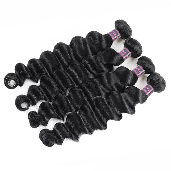 Ishow Loose Deep Wave Virgin Human Hair Weft For Black Woman