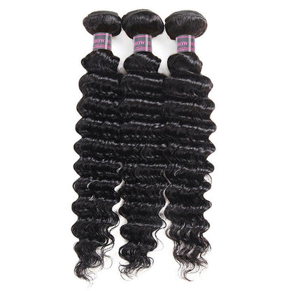 8A Ishow Deep Wave Hair Buy 3 Bundles Get 1 FREE Closure