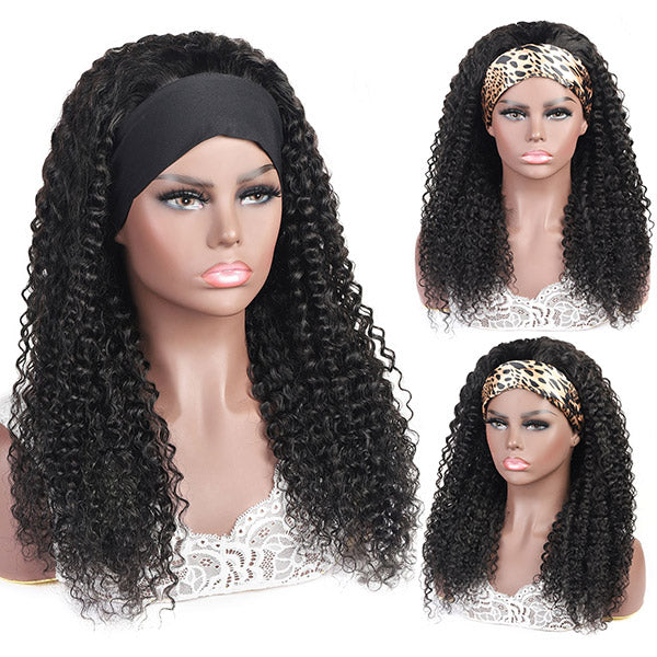 Human hair headband wigs