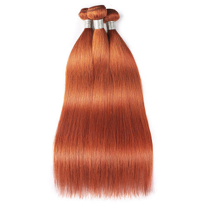 Ginger Color Brazilian Hair Bundles Straight Virgin Hair Bundles