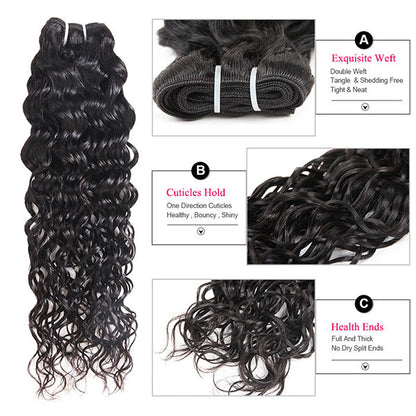 Ishow Hair 2 Bundle Water Wave Virgin Human Hair Extensions